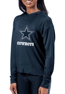 Dallas Cowboys Womens Black Fabtop Hooded Sweatshirt