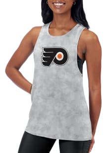 Philadelphia Flyers Womens Grey Muscle Tank Top