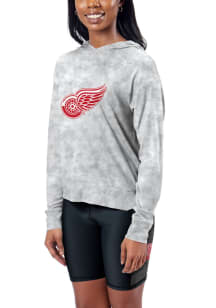 Detroit Red Wings Womens Grey Fabtop Hooded Sweatshirt