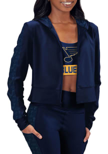St Louis Blues Womens Navy Blue Zip up Long Sleeve Full Zip Jacket