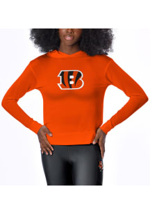 Cincinnati Bengals Womens Orange Rundown Hooded Sweatshirt