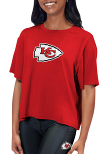 Kansas City Chiefs Womens Red Format Short Sleeve T-Shirt
