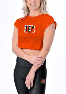 Cincinnati Bengals Womens Orange Framework Short Sleeve T-Shirt