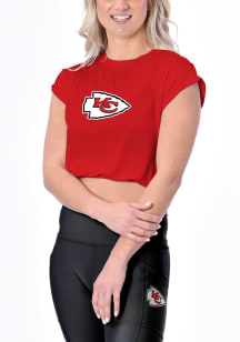 Kansas City Chiefs Womens Red Framework Short Sleeve T-Shirt