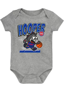 Outer Stuff Hooper Detroit Pistons Baby Grey Mascot Game Player Short Sleeve One Piece