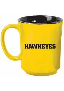 Gold Iowa Hawkeyes 15oz Iridescent Ceramic Mug