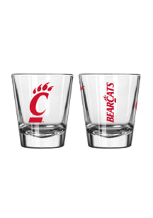 Red Cincinnati Bearcats 2oz Clear Shot Glass