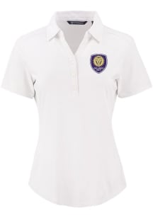Cutter and Buck Orlando City SC Womens White Forge Eco Polo Short Sleeve Polo Shirt