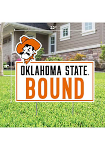 Oklahoma State Cowboys School Bound Yard Sign - White