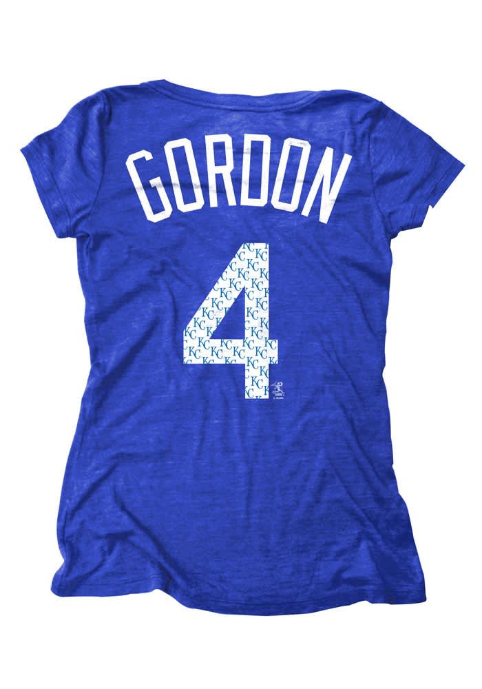 Alex Gordon Kansas City Royals Womens Blue Repeat Player T-Shirt