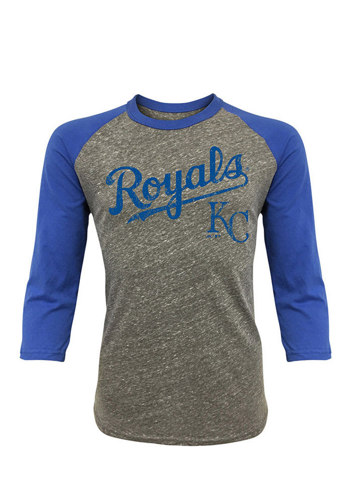  MLB Kansas City Royals Adult Colorblocked Raglan Buttondown  Jersey, Grey, Medium : Sports & Outdoors