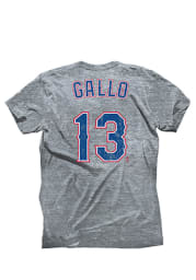 Joey Gallo Texas Rangers Grey Name and Number Short Sleeve Fashion Player T Shirt
