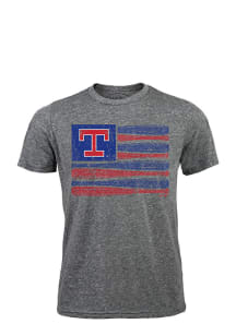 Texas Rangers Grey distressed screen print Short Sleeve Fashion T Shirt