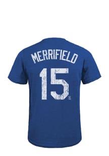 Whit Merrifield Kansas City Royals Blue Tri-Blend Short Sleeve Fashion Player T Shirt