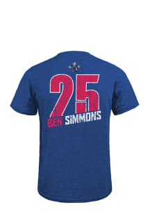 Philadelphia 76ers Blue State Record Holder Short Sleeve Fashion Player T Shirt