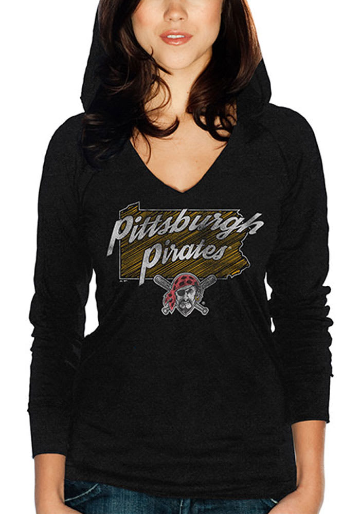 Pittsburgh Pirates Womens Black State Pride Hooded Sweatshirt