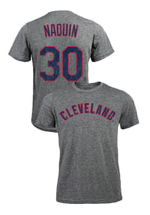 Tyler Naquin Cleveland Guardians Grey Tri-blend Short Sleeve Fashion Player T Shirt