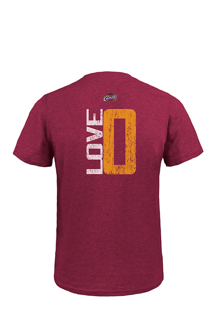 Kevin Love Cleveland Cavaliers Maroon Verticle Short Sleeve Fashion Player T Shirt