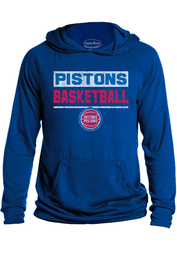 Detroit Pistons Mens Blue Game Time Fashion Hood