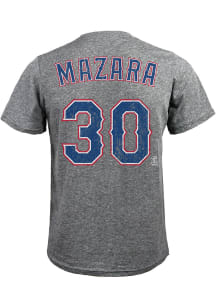 Nomar Mazara Texas Rangers Grey Name and Number Short Sleeve Fashion Player T Shirt