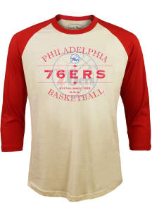 Philadelphia 76ers White Vintage Long Sleeve Fashion T Shirt