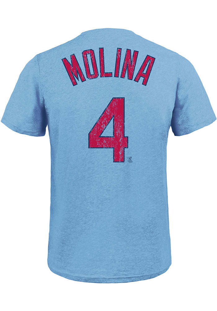 Yadier Molina St Louis Cardinals Navy Blue Name And Number Short