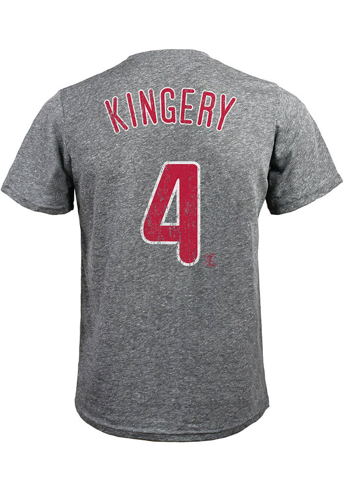 Scott Kingery Philadelphia Phillies Men's Red Backer Long Sleeve T-Shirt 