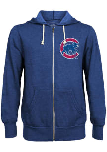 Chicago Cubs Mens Blue Cap Long Sleeve Zip Fashion