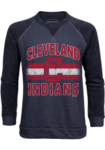 Cleveland Indians Mens Navy Blue Team Pride Long Sleeve Fashion Sweatshirt