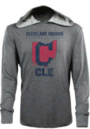 Cleveland Indians Mens Charcoal State Sport Fashion Hood