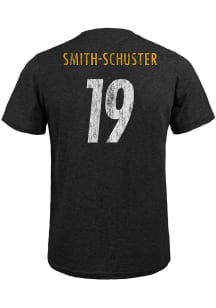 JuJu Smith-Schuster Pittsburgh Steelers Black Name and Number Short Sleeve Fashion Player T Shir..