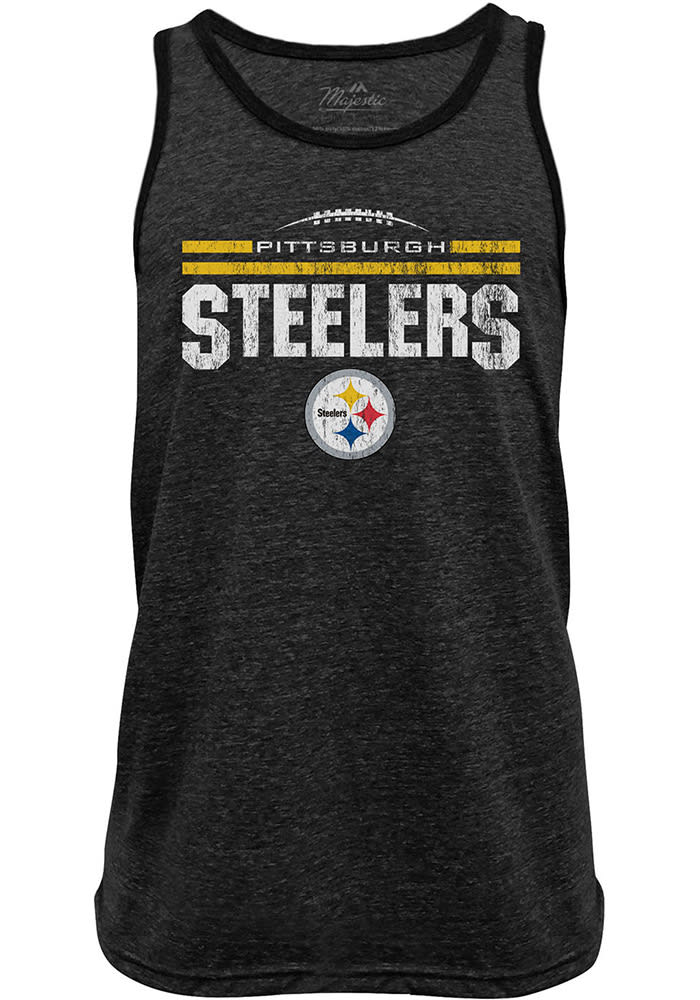 Pittsburgh Steelers Gray Wordmark Sleeveless Top