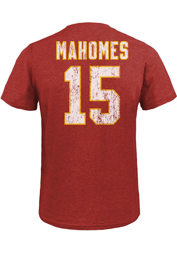 Patrick Mahomes Kansas City Chiefs Red Name And Number Short Sleeve Fashion Player T Shirt