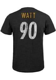 TJ Watt Pittsburgh Steelers Black Name And Number Short Sleeve Fashion Player T Shirt