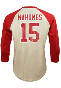 Patrick Mahomes Kansas City Chiefs White Name And Number Raglan Long Sleeve Player T Shirt