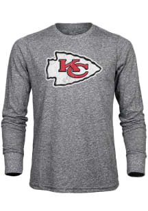 Kansas City Chiefs Grey Primary Logo Long Sleeve Fashion T Shirt