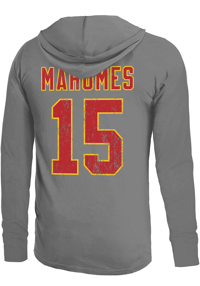 Patrick Mahomes Kansas City Chiefs Mens Grey Primary Name And Number Player Hood