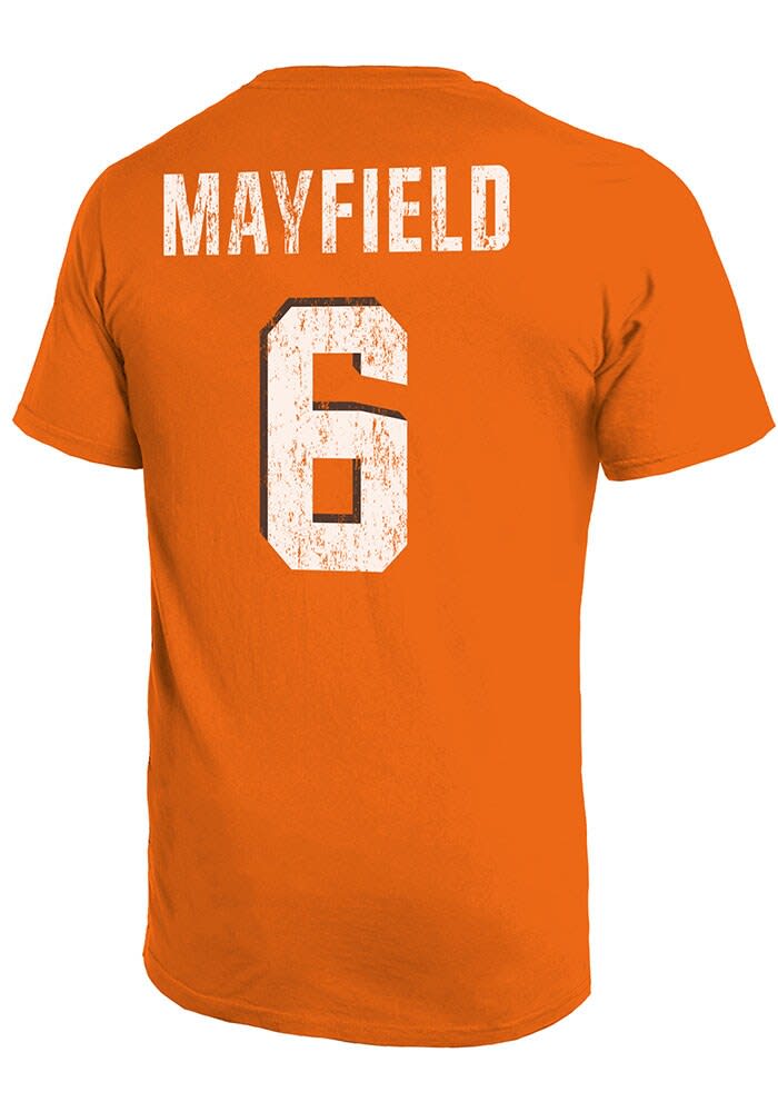 Baker Mayfield Cleveland Browns Fanatics Branded Player Name & Number  Tri-Blend Hoodie T-Shirt - Brown