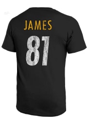 Jesse James Pittsburgh Steelers Black Primary Name and Number Short Sleeve Fashion Player T Shirt