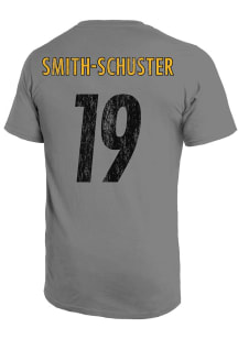 JuJu Smith-Schuster Pittsburgh Steelers Grey Primary Name And Number Short Sleeve Fashion Player..