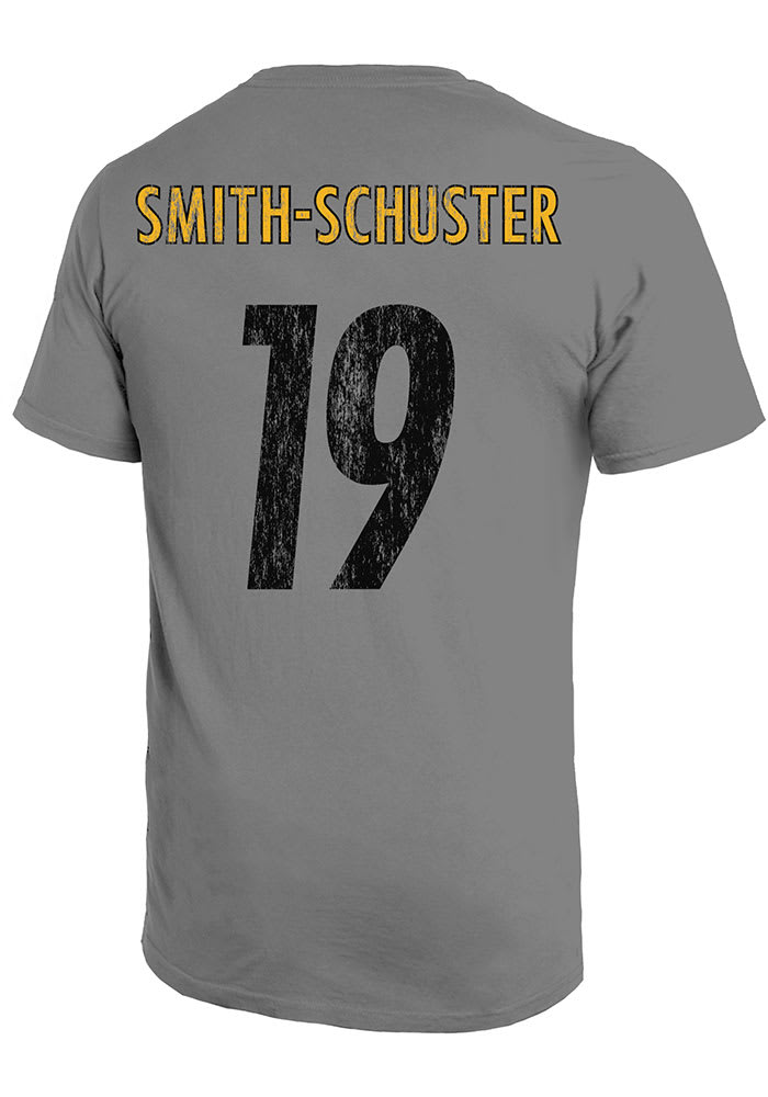 JuJu Smith-Schuster Pittsburgh Steelers Grey Primary Name And Number Short Sleeve Fashion Player T Shirt