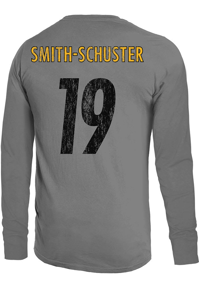 JuJu Smith-Schuster Pittsburgh Steelers Grey Primary Name And Number Long Sleeve Player T Shirt
