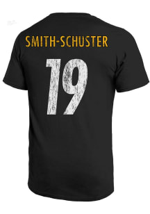 JuJu Smith-Schuster Pittsburgh Steelers Black Primary Name And Number Short Sleeve Fashion Playe..