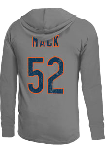 Khalil Mack Chicago Bears Mens Grey Primary Name And Number Player Hood