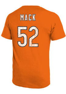 Khalil Mack Chicago Bears Orange Primary Name And Number Short Sleeve Fashion Player T Shirt