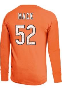 Khalil Mack Chicago Bears Orange Primary Name And Number Long Sleeve Player T Shirt