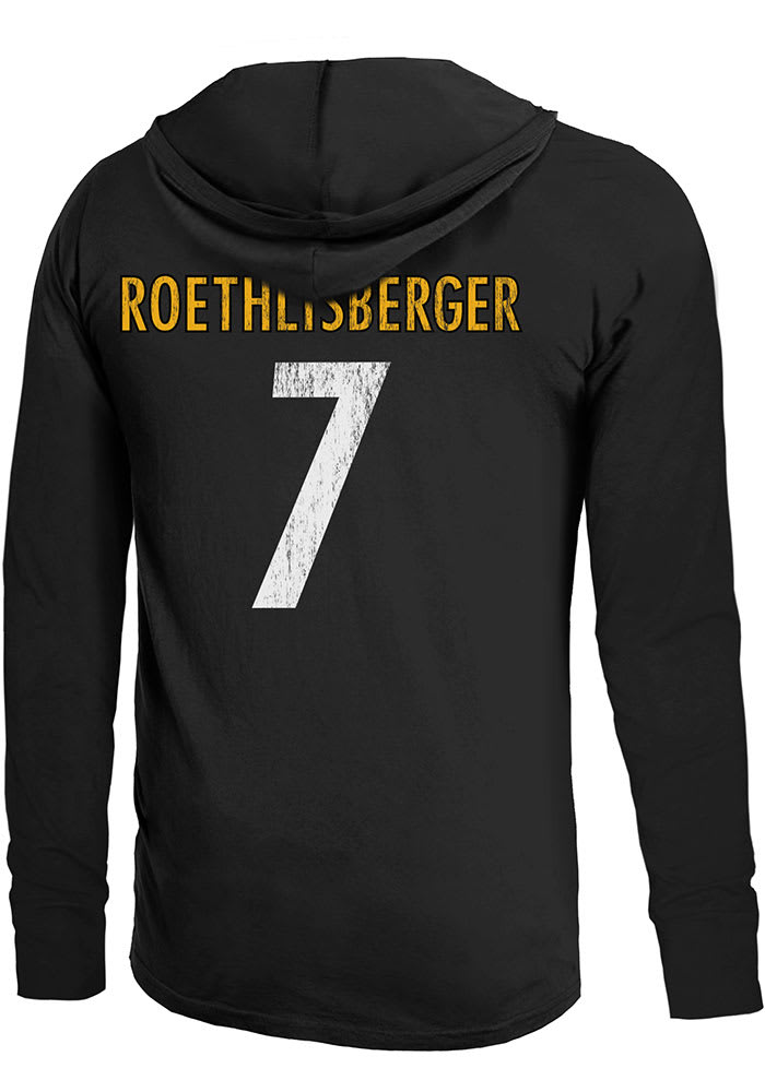 Ben Roethlisberger Pittsburgh Steelers Mens Black Primary Name And Number Player Hood