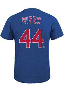 Anthony Rizzo Chicago Cubs Blue Name And Number Short Sleeve Fashion Player T Shirt
