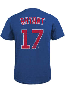 Kris Bryant Chicago Cubs Blue Name And Number Short Sleeve Fashion Player T Shirt