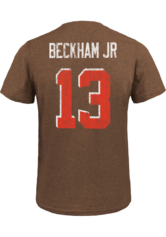 Odell Beckham Jr Cleveland Browns Brown Primetime Short Sleeve Player T  Shirt